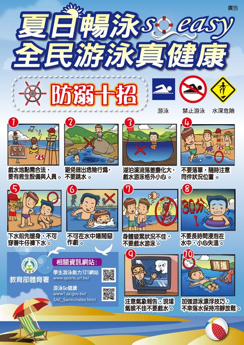 水域海報-防溺十招