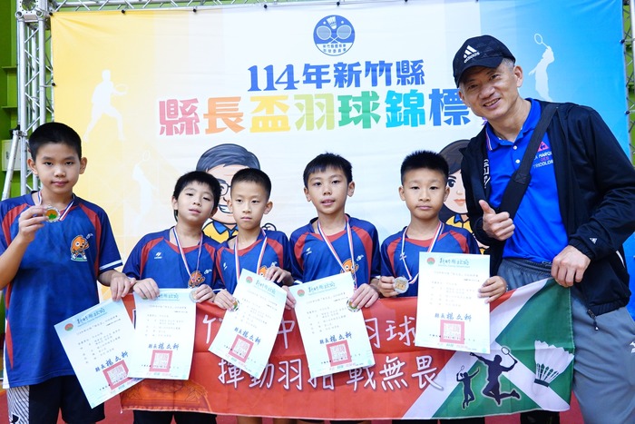 [校外體育-校代表隊]恭喜羽球隊參加「新竹縣114年縣長盃羽球錦標賽」，榮獲1個第二名、2個第三名，共3個獎項佳績。圖片
