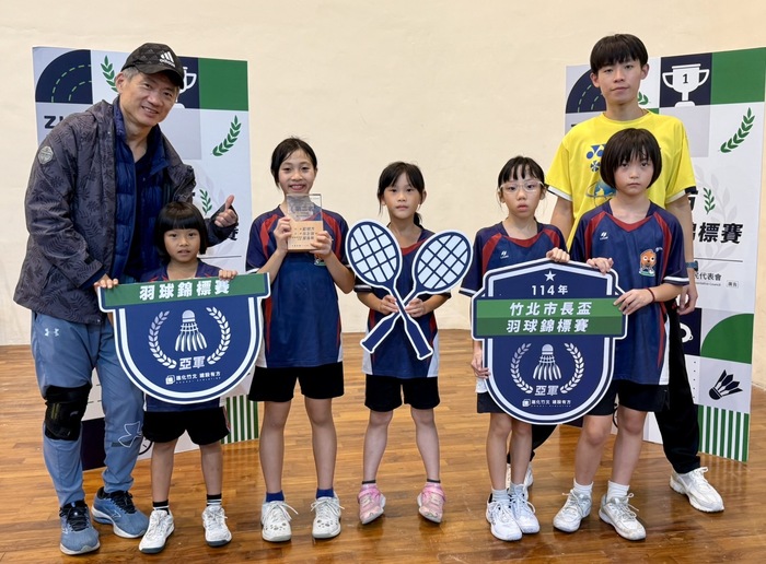 [校外體育-校代表隊]恭喜羽球隊參加「竹北市114年市長盃羽球錦標賽」，榮獲2個第二名、1個第三名，共3個獎項佳績。圖片