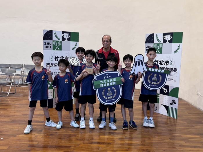 [校外體育-校代表隊]恭喜羽球隊參加「竹北市114年市長盃羽球錦標賽」，榮獲2個第二名、1個第三名，共3個獎項佳績。圖片