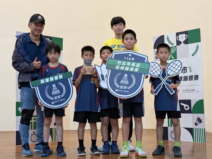 [校外體育-校代表隊]恭喜羽球隊參加「竹北市114年市長盃羽球錦標賽」，榮獲2個第二名、1個第三名，共3個獎項佳績。圖片